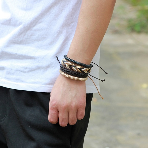 4 pieces a set Fashion Jewelry Handmade Bracelets - Picture 3 of 5